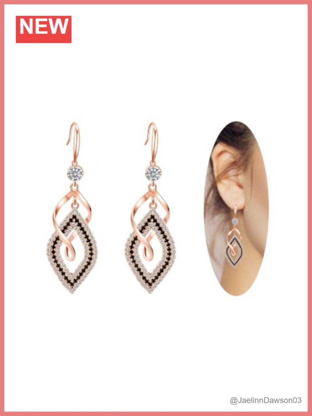 Handmade 14K Gold Plated 925 Sterling Silver Cubic Zirconia Drop Dangle